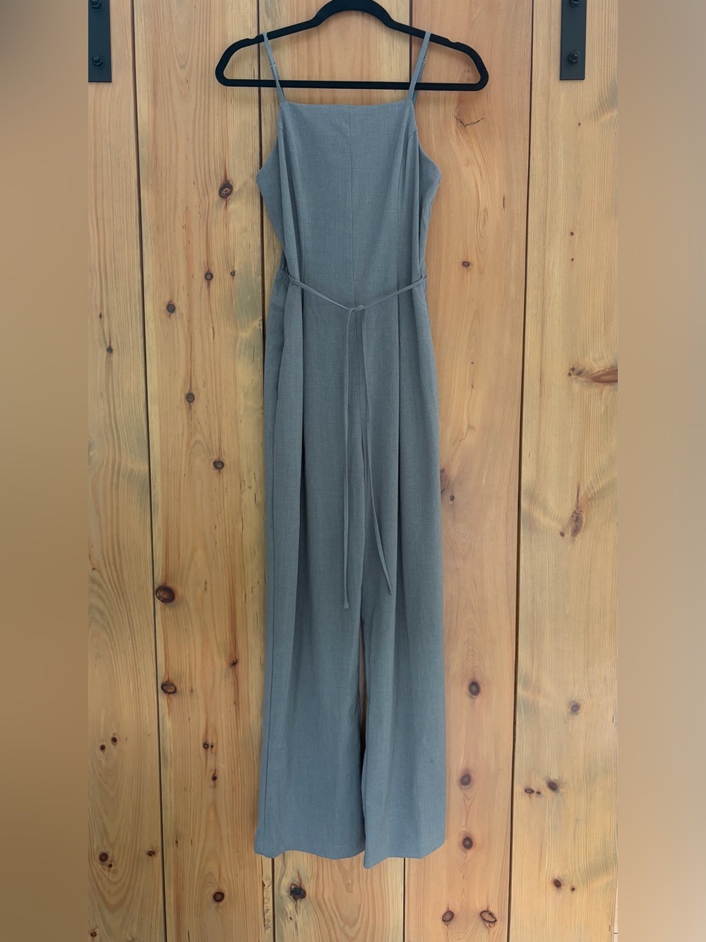 Monteau Sleeveless Wide-Leg Jumpsuit in Slate